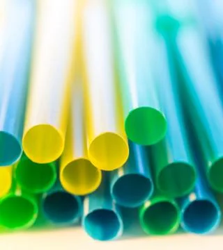 Drinking Straws macro Stock Photos