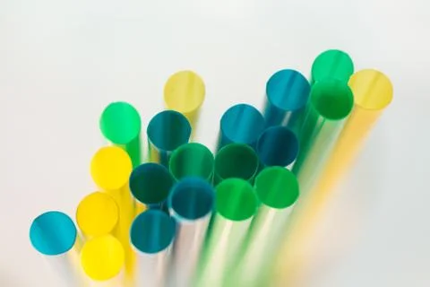 Drinking Straws macro Stock Photos