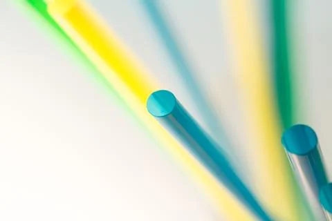 Drinking Straws macro Stock Photos