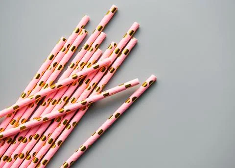 Drinking straws for party Stock Photos