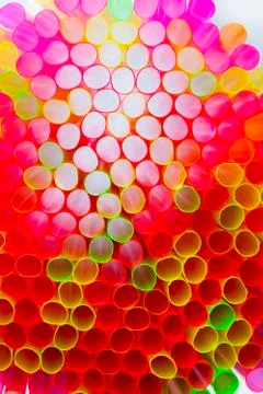 Drinking straws as perfect background Stock Photos