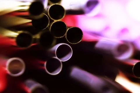 Drinking straws Stock Photos