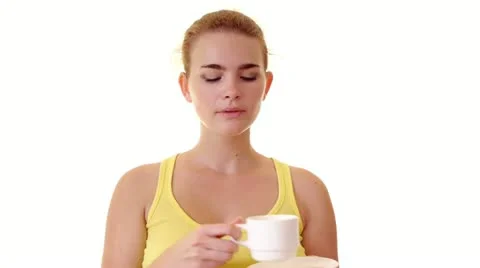 Drinking tea Stock Footage 11322198