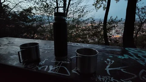 Drinking Tea in nature Video stock 286798217