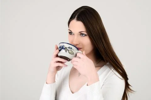 Drinking tea Stock Photos