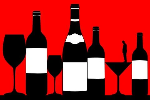 Drinking too much Stock Illustration