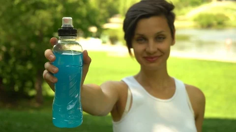 Drinking water from a bottle Stock Footage 89899059