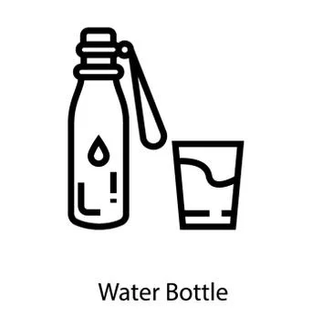 Drinking Water Bottle Stock Illustration