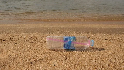 Drinking water bottle waste Video stock 254848983