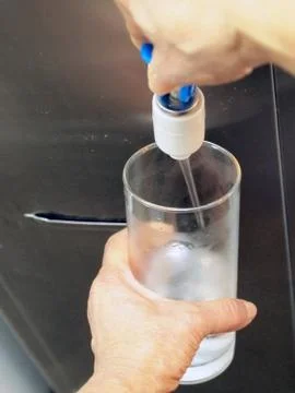 Drinking water close up Stock Photos
