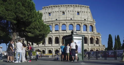 Drinking water at coliseum Stock Footage 133824670