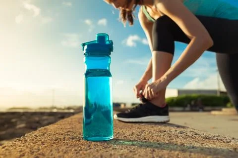 Drinking water concept. Stock Photos