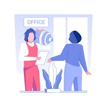Drinking water delivery isolated concept vector illustration. Ilustración de archivo