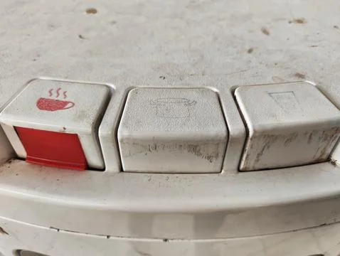 Drinking water dispenser button Stock Photos