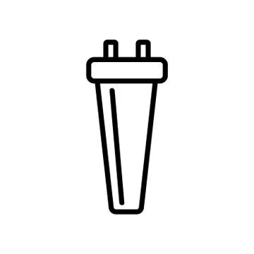 The drinking water filter is an icon vector. Isolated contour symbol 스톡 일러스트