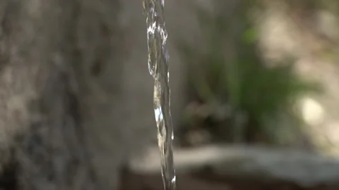 Drinking water flow from the tap Stock Footage 255007919