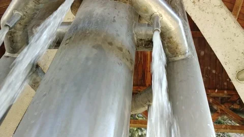 Drinking Water Flows From The Pipe Stock Footage 150315346