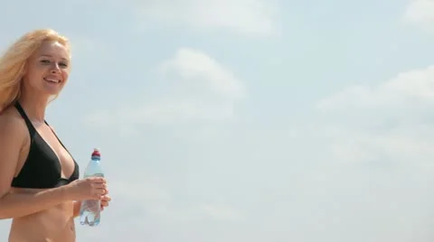 Drinking water 스톡 동영상 11353945