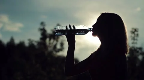 Drinking water Stock Footage 11440282