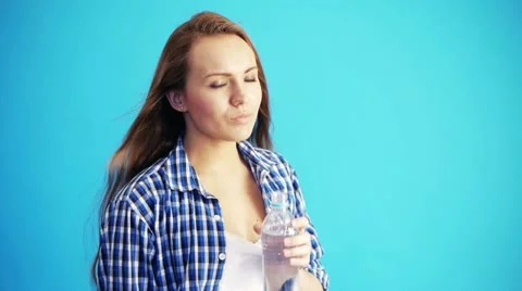 Drinking water Stock Footage 21483276