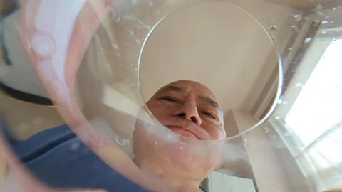 Drinking water from a glass. Stock Footage 280405258