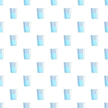 Drinking water glasses pattern hydrating background wallpaper Stock Illustration