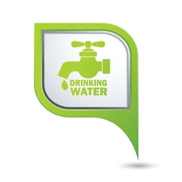 Drinking water GREENpointer Stock Illustration