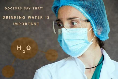 DRINKING WATER IS IMPORTANT Stock Photos