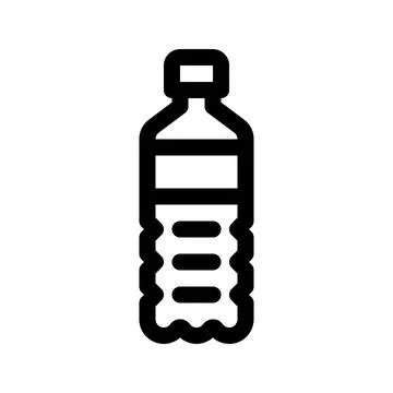 Drinking water line icon. Plastic bottle sign Stock Illustration