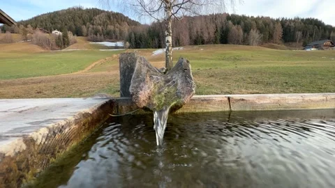Drinking water in the mountains outdoors Stock Footage 232675583