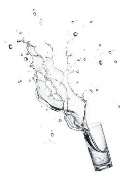 Drinking water splashing Stock Photos