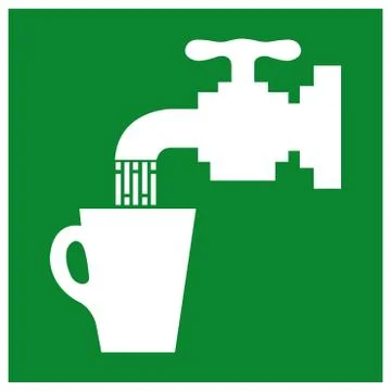 Drinking Water Symbol Sign ,Vector Illustration, Isolate On White Background  Stock Illustration