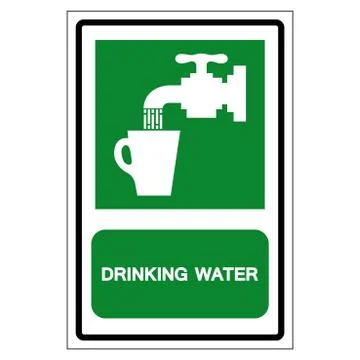 Drinking Water Symbol Sign ,Vector Illustration, Isolate On White Background  Stock Illustration