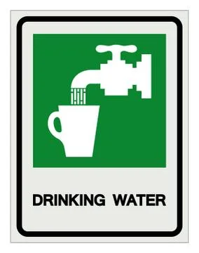 Drinking Water Symbol Sign ,Vector Illustration, Isolate On White Background  Stock Illustration