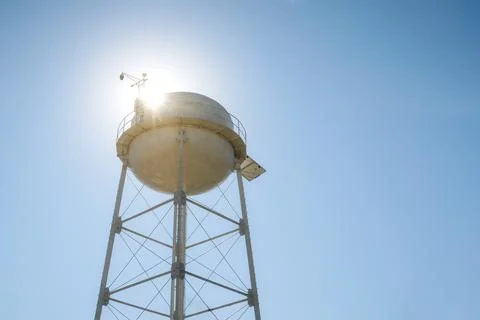 Drinking water tower container made of metal Stock Photos