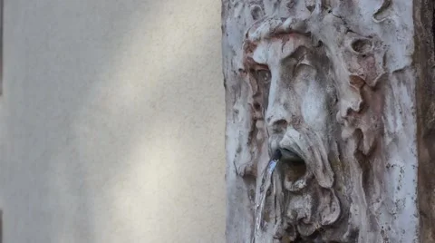 Drinking water from the walls Stock Footage 47038400