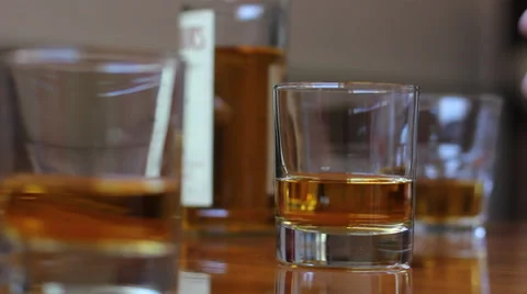 Drinking whiskey Stock Footage 38936696