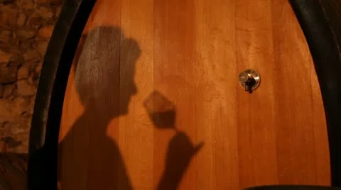 Drinking wine barrel Vídeos de archivo 21962183