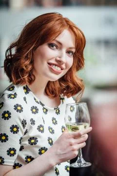 Drinking Wine, Feeling Fine Foto stock
