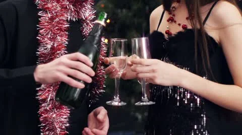 Drinking wine Stock Footage 12550994