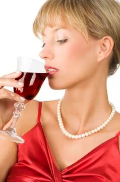 Drinking wine Stock Photos