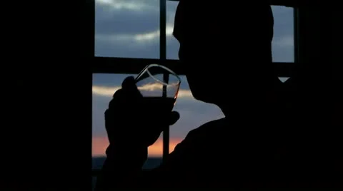 Drinking Wine at Sunset Video stock 21430755
