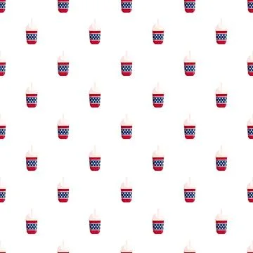 Drinks in american flag pattern for independence day Stock Illustration