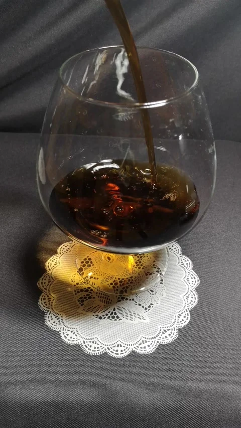 Drinks are poured into a glass. Stock Footage 227746785
