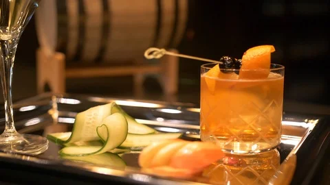 Drinks on the Bar Stock Footage 90011799