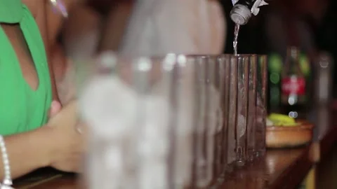 Drinks in a bar Stock Footage 113851553