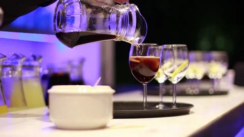 Drinks in a bar Stock Footage 113851942