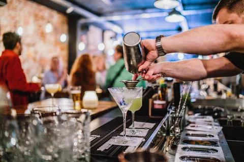 Drinks at the bar Stock Photos