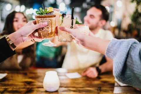 Drinks at the bar Stock Photos
