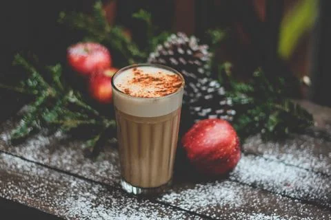 Drinks, beverage, cold, table, restaurant, coffee, glass, apple, fruit, foo.. Stock Photos